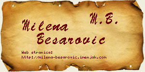 Milena Besarović vizit kartica